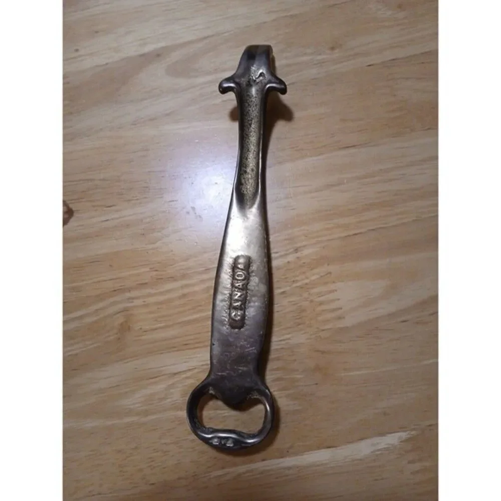 Vintage‎ Brass Can Opener & Bottle Opener Made in Canada 7.5 Inches